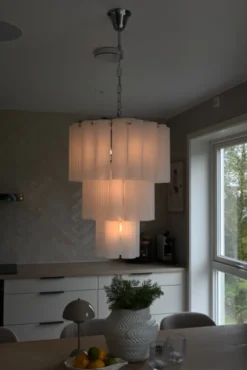 Venice taklampe lyskrone 50cm hvit