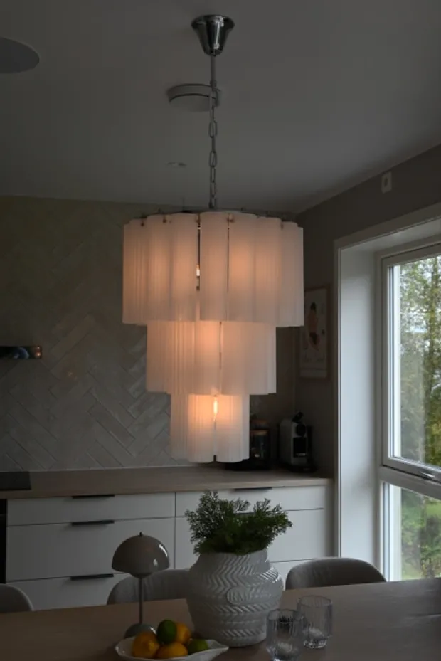 Venice taklampe lyskrone 50cm hvit