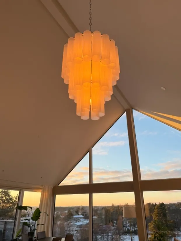 Venice taklampe lyskrone 50cm hvit