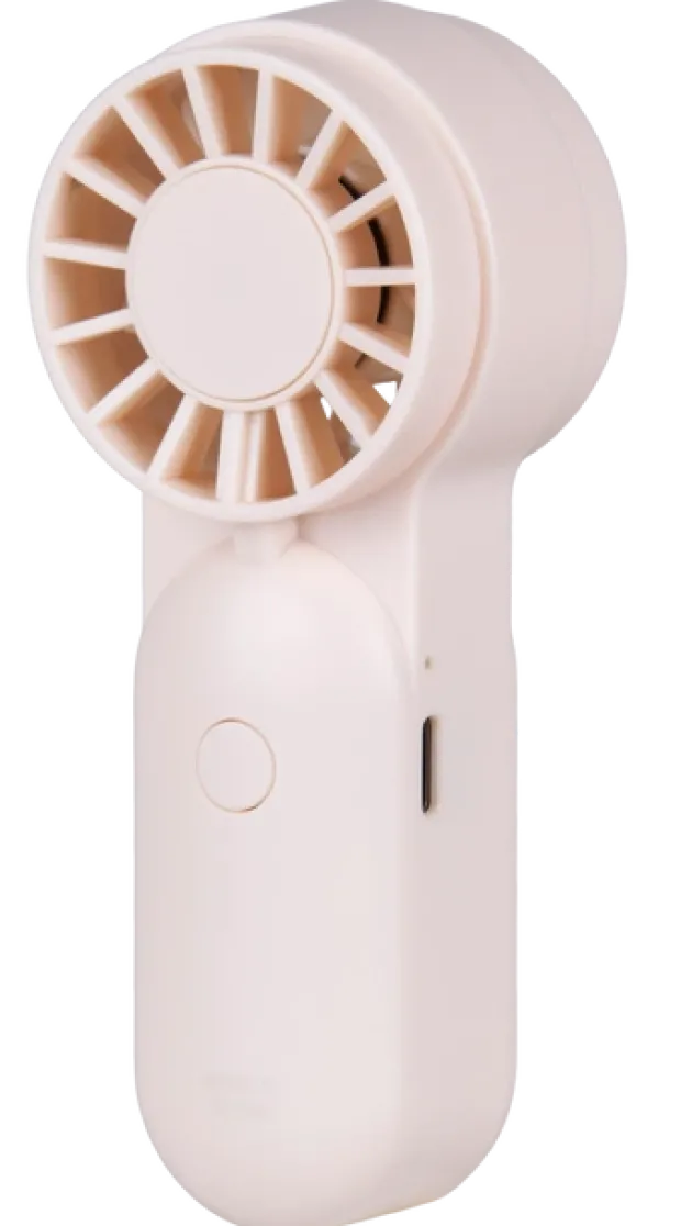 Vifte Mini oppladbar 11,5cm beige