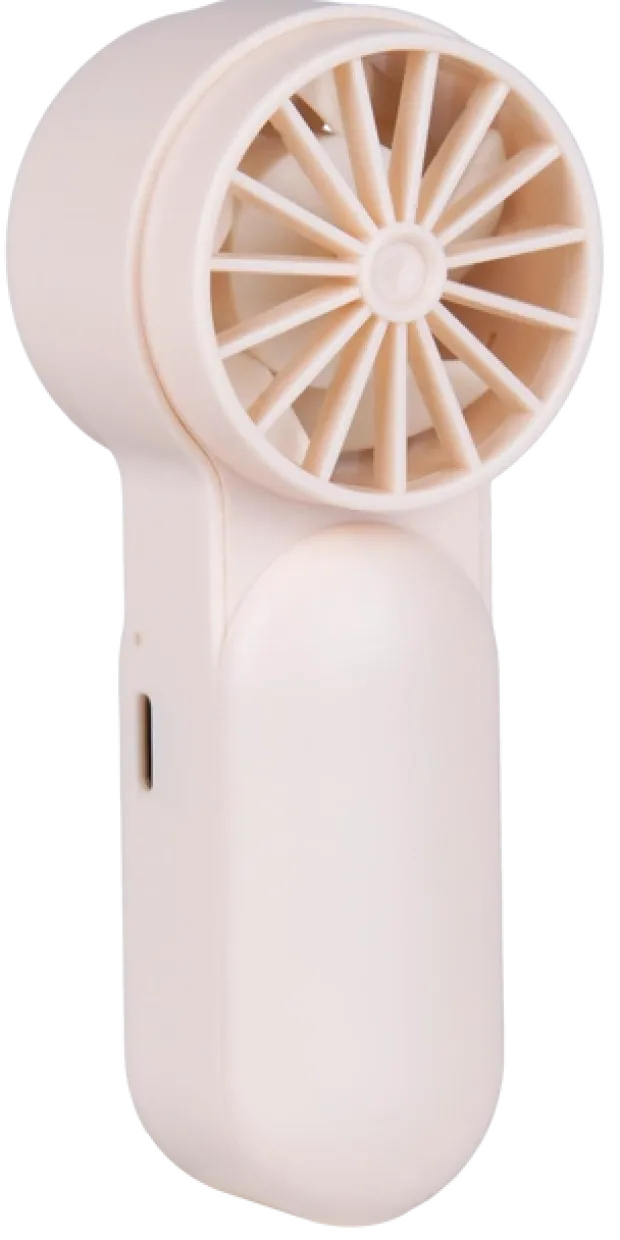 Vifte Mini oppladbar 11,5cm beige