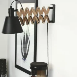 Vintage vegglampe 13cm sort