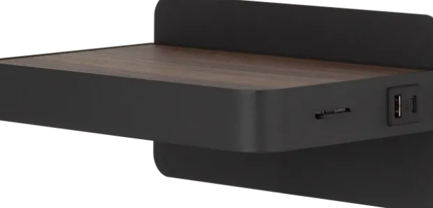Western LED vegglampe 25cm sort
