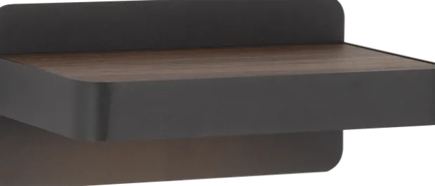 Western LED vegglampe 25cm sort