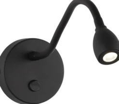 Willy LED leselampe vegg 20cm sort