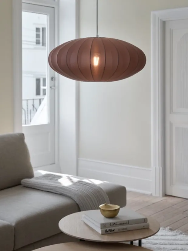 Wolf taklampe 55cm brun