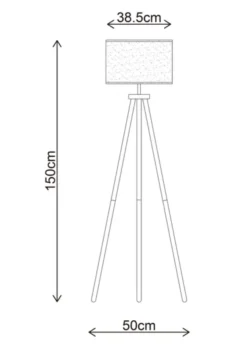 Woodstock gulvlampe 150cm natur