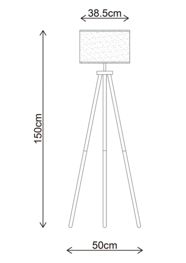 Woodstock gulvlampe 150cm natur