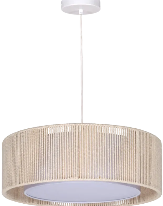 Ylva taklampe 50cm beige/hvit