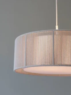 Ylva taklampe 50cm beige/hvit