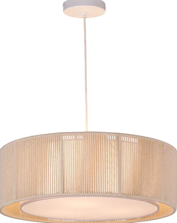 Ylva taklampe 50cm beige/hvit