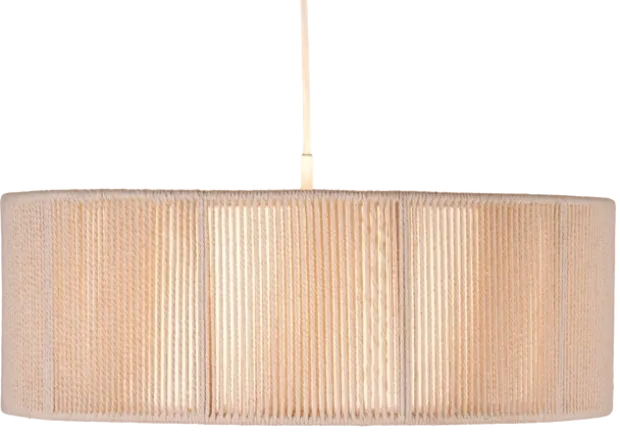 Ylva taklampe 50cm beige/hvit