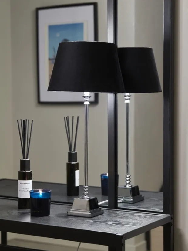Zara bordlampe 45cm krom