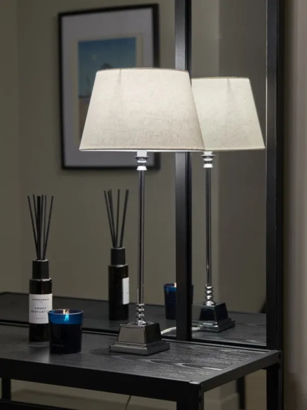 Zara bordlampe 45cm krom