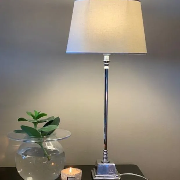 Zara bordlampe 45cm krom