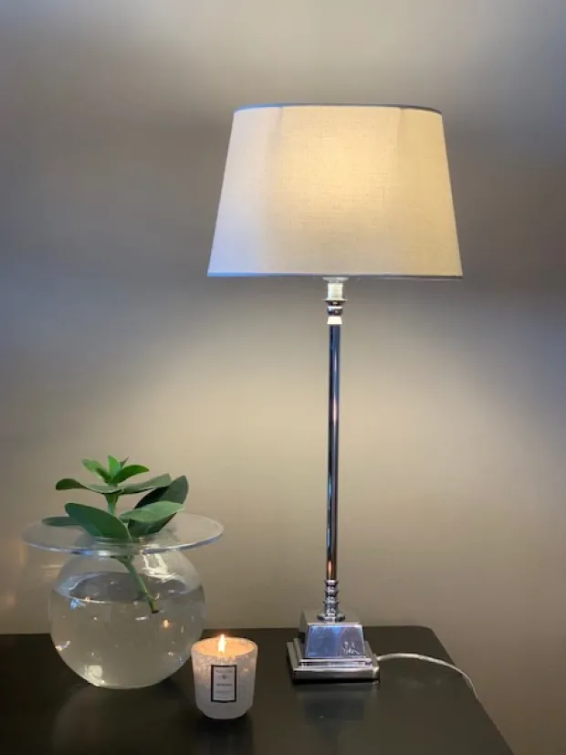 Zara bordlampe 45cm krom